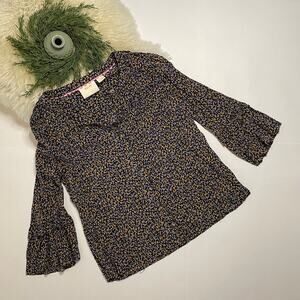 Anthropologie Bell Sleeve Button Blouse/Shirt/Top